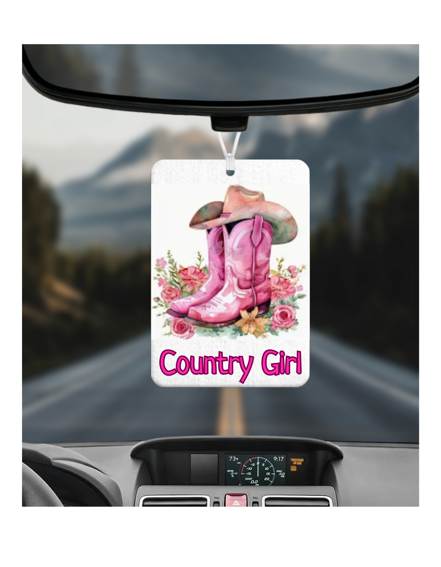 Country Girl Cowgirl Boots Car Air Freshener