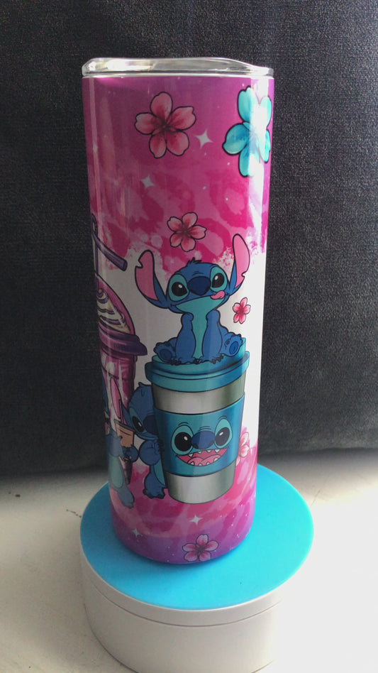 Blue Alien Character Themed 20 Oz Tumbler